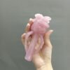 12-15cm Rose Quartz Amethyst Rose Carvings Natural Beautiful Healing Crystal Roses For Wedding Gift Wr - Stones