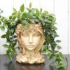 Head Planter Goddess Statue Planter Decorative Portrait Planter Indoor Outdoor Flower Vase Container