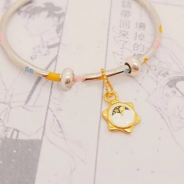 925 Sterling Silver Anime Sailor Moon Gold Color Charms Beads For Bracelet Bangle Charms DIY Jewelry Making Sailor Fans Gift