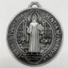 EXTRA LARGE 5 INCH ST BENEDICT CROSS MEDAL VINTAGE BRASS TONE FINISH FOR WALL OR DESK DISPLAY/MEDALLA DE SAN BENITO