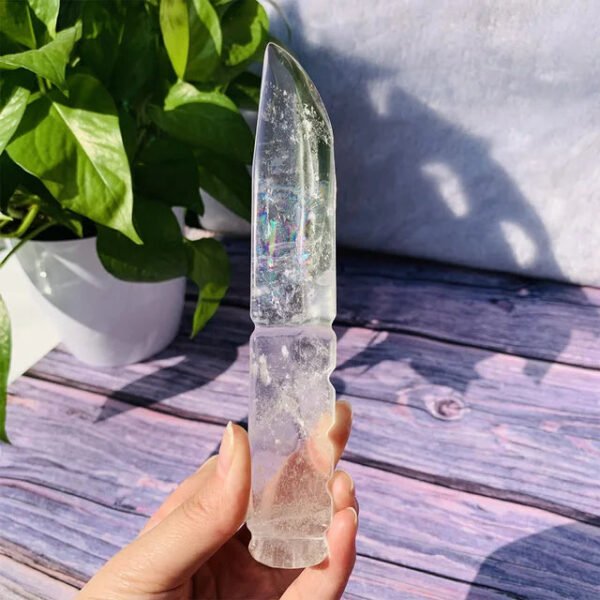 Mineraali Natural Crystal Dagger Healing Protection Stone Reiki Yooperlite Aventurine Obsidian Quartz Knife Shape Gems