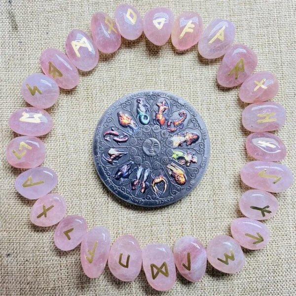 AAAA+Natural Rrose Crystal Rune Blacks Stone Irregular Divination Fortune-telling Healing Meditation Gift Collection
