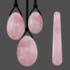 Natural Rose Quartz Yoni Egg Jade Eggs Women Kegel Exerciser Vaginal Muscles Tightening Ball Crystal Yoni Wand Kegel Eggs - Massage Ball