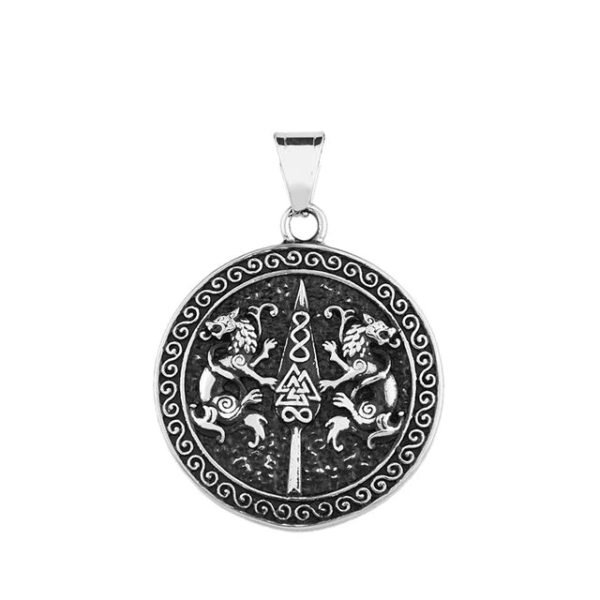 Retro Nordic Viking Celtic Knot Pendant Chain Trendy Stainless Steel Necklace Amulet