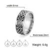 My Shape Viking Celtics Knot Ring For Men Women Black Color Geometric Stainless Steel Finger Rings Vintage Male Jewelry Anillos - Rings