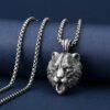 Vintage Metal Tin Lion Head Pendant Necklaces Men's Hip Hop Punk Animal Tiger Bear Wolf High End Couple Sweater Chain Jewelry