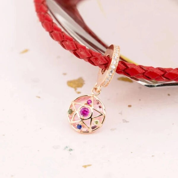 925 Sterling Silver Anime Sailor Moon Gold Color Charms Beads For Bracelet Bangle Charms DIY Jewelry Making Sailor Fans Gift