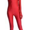 Adult Black Spandex Full Body Zentai Footed Jumpsuit Unisex Bodysuit Women Handed Unitard Skin Tight Halloween Costume