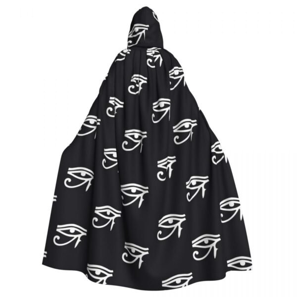 Eye Of Horus Pattern Halloween Party Cosplay Woman Men Adult Long Witchcraft Robe Hood