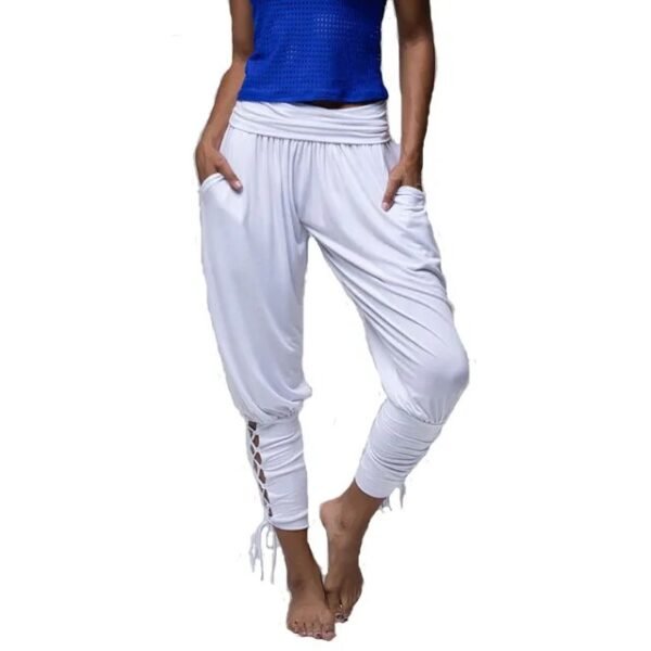 Medieval Renaissance Sexy Pirate Viking Costume Women Loose Beach Capris Band Trouser Harem Pants For Adult Plus Size