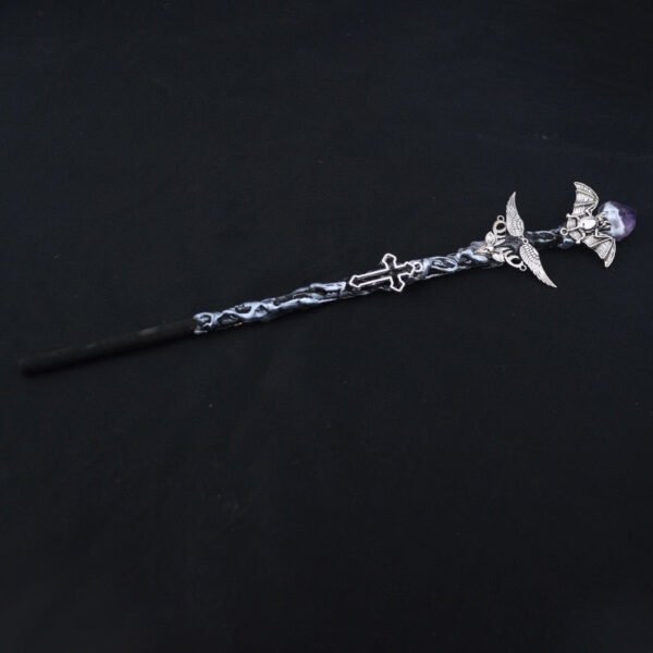 Magic Spell Witch Magic Fairy Wand Crystal Triple Crescent Moon Ritual Tool Altar Adornment Banish Evil Wicca Gift