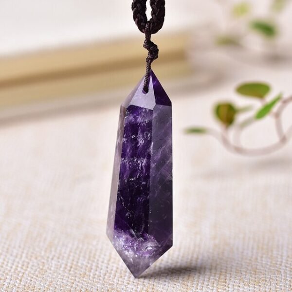 Natural Crystal Pendant Jewelry Amethyst Stone Point