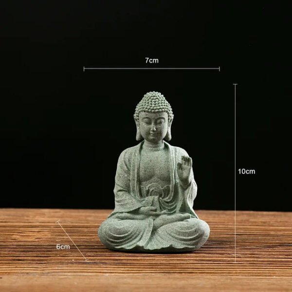 Buddhist Ornament Buddha Statue Zen Ornament Buddhist Figurines Sandstone Artwork Oriental Culture Ornament Home Ornament
