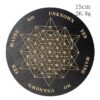 15cm Wood Black Round Witchcraft Altar Butterfly Board Meditation Cube Moon Phase Pendulum Game Magical Divination Planchette - Charms