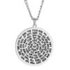 Kabbalah 72 names of God Jewish art Amulet Laser Cut Talisman Stainless Steel Pendant Necklace