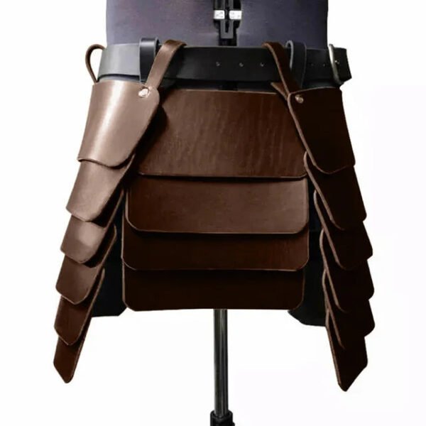 Medieval Viking Knight Leg Armor Leather Tassets Belt Renaissance Larp Celtic King Battle Skirt For Reenactment Cosplay Costume