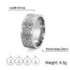 My Shape Viking Celtics Knot Ring For Men Women Black Color Geometric Stainless Steel Finger Rings Vintage Male Jewelry Anillos - Rings
