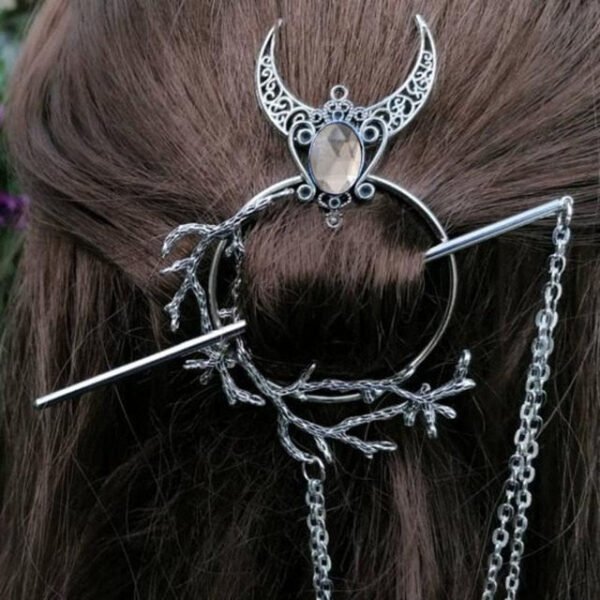 Unique Viking Black Oversized Crow Hair Clip Goth Punk Raven Wing Hairpin Jewelry