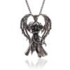Vintage Gothic Hell Reaper Scythe Pendant Mystical Demon Necklace for Men Personality Punk Halloween Trend Jewelry