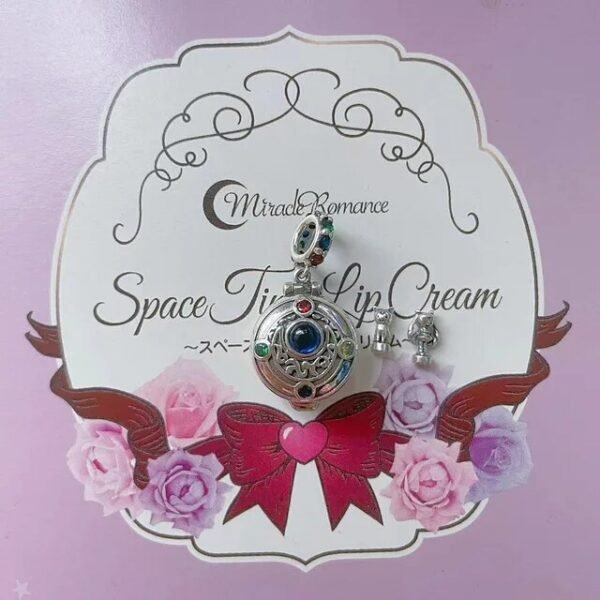 925 Sterling Silver Anime Sailor Moon Prism Compact Polly Pocket Charm Bead With 2 Mini Dolls For Pandora Bracelet Fans Jewelry