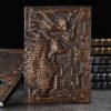 3D Three-dimensional Dragon A5 Notebook European Retro Thickened Pu Embossed Notepad Diary Business Gift Office Supplies