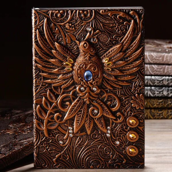 3D Three-dimensional Dragon A5 Notebook European Retro Thickened Pu Embossed Notepad Diary Business Gift Office Supplies