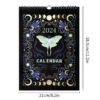 EZONE 2024 Dark Forest Calendars Creative Illustrated Wall Lunar Calendars Astrology Moon Calendars Butterfly Deer Owl Calendars