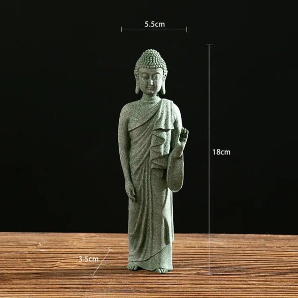 Buddhist Ornament Buddha Statue Zen Ornament Buddhist Figurines Sandstone Artwork Oriental Culture Ornament Home Ornament