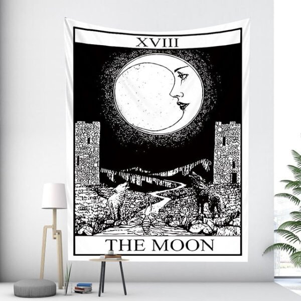 Tarot Card Psychedelic Scene Home Decoration Art Tapestry Hippie Bohemian Decoration Divination Wall Hanging Sheets - Tapestry
