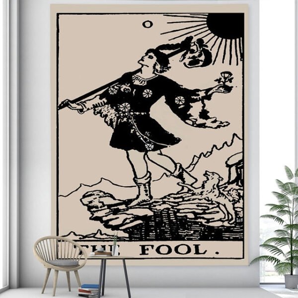Tarot Card Psychedelic Scene Home Decoration Art Tapestry Hippie Bohemian Decoration Divination Wall Hanging Sheets - Tapestry