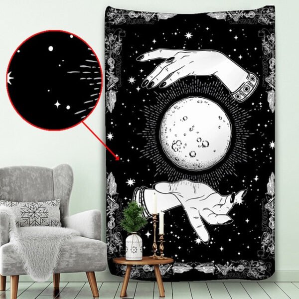 Tarot Card Psychedelic Scene Home Decoration Art Tapestry Hippie Bohemian Decoration Divination Wall Hanging Sheets - Tapestry