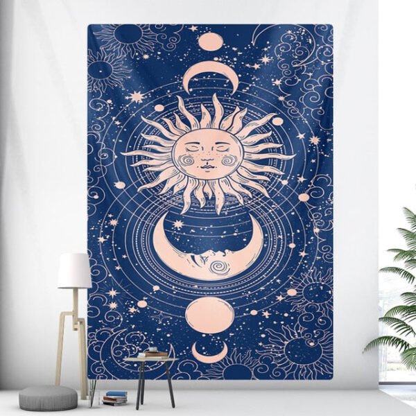 Tarot Card Psychedelic Scene Home Decoration Art Tapestry Hippie Bohemian Decoration Divination Wall Hanging Sheets - Tapestry