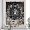 Tarot Card Psychedelic Scene Home Decoration Art Tapestry Hippie Bohemian Decoration Divination Wall Hanging Sheets - Tapestry