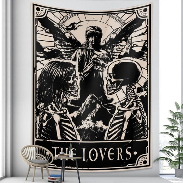 Tarot Card Psychedelic Scene Home Decoration Art Tapestry Hippie Bohemian Decoration Divination Wall Hanging Sheets - Tapestry