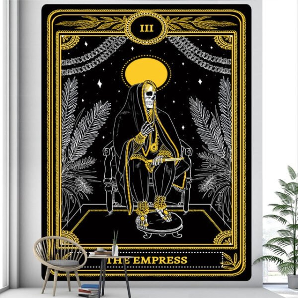 Tarot Card Psychedelic Scene Home Decoration Art Tapestry Hippie Bohemian Decoration Divination Wall Hanging Sheets - Tapestry