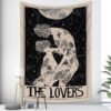 Tarot Card Psychedelic Scene Home Decoration Art Tapestry Hippie Bohemian Decoration Divination Wall Hanging Sheets - Tapestry