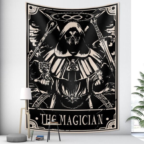 Tarot Card Psychedelic Scene Home Decoration Art Tapestry Hippie Bohemian Decoration Divination Wall Hanging Sheets - Tapestry