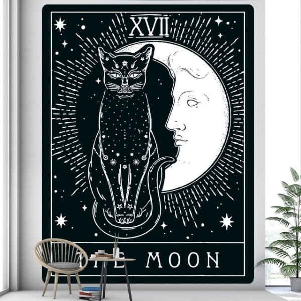 Tarot Card Psychedelic Scene Home Decoration Art Tapestry Hippie Bohemian Decoration Divination Wall Hanging Sheets - Tapestry