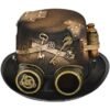 Steampunk Men Hat With Goggles Top Hat Jazz Hat Gothic Steampunk Top Hat For Men Non-slip Hat Carnival Nightclub
