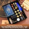 Magic Schools Wax Seal Stamp Set European British Feather Fountain Pen Wax Pellets Children's Day Gift Stamps for Scrapbooking