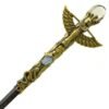 Natural Crystal Scepter Wiccan Wand Magic Altar Ornament Vintage Fairy Wood Stick Props Accessories Handmade Unique Jewelry Gift - Hair Jewelry
