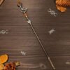 Natural Crystal Scepter Wiccan Wand Magic Altar Ornament Vintage Fairy Wood Stick Props Accessories Handmade Unique Jewelry Gift - Hair Jewelry