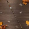 Natural Crystal Scepter Wiccan Wand Magic Altar Ornament Vintage Fairy Wood Stick Props Accessories Handmade Unique Jewelry Gift - Hair Jewelry