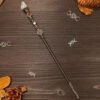 Natural Crystal Scepter Wiccan Wand Magic Altar Ornament Vintage Fairy Wood Stick Props Accessories Handmade Unique Jewelry Gift - Hair Jewelry