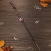 Natural Crystal Scepter Wiccan Wand Magic Altar Ornament Vintage Fairy Wood Stick Props Accessories Handmade Unique Jewelry Gift - Hair Jewelry