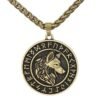 Viking Bronze / 60cm Viking Rune Wolf Necklace