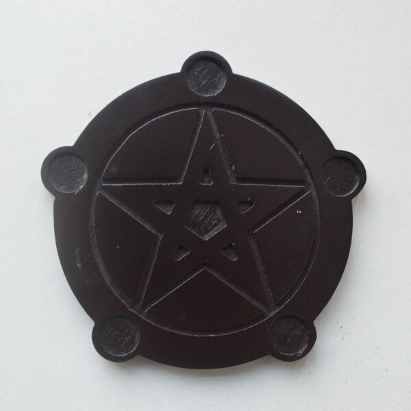 wood Altar candle holders Pentagram wooden Candlestick with Pentaclel plate  light holders Wicca witchcraft supplies Board Game